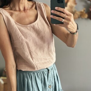 Linen tank top NINA image 3