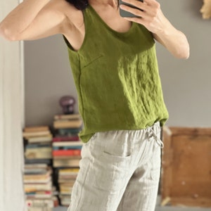 Linen tank top NINA image 5