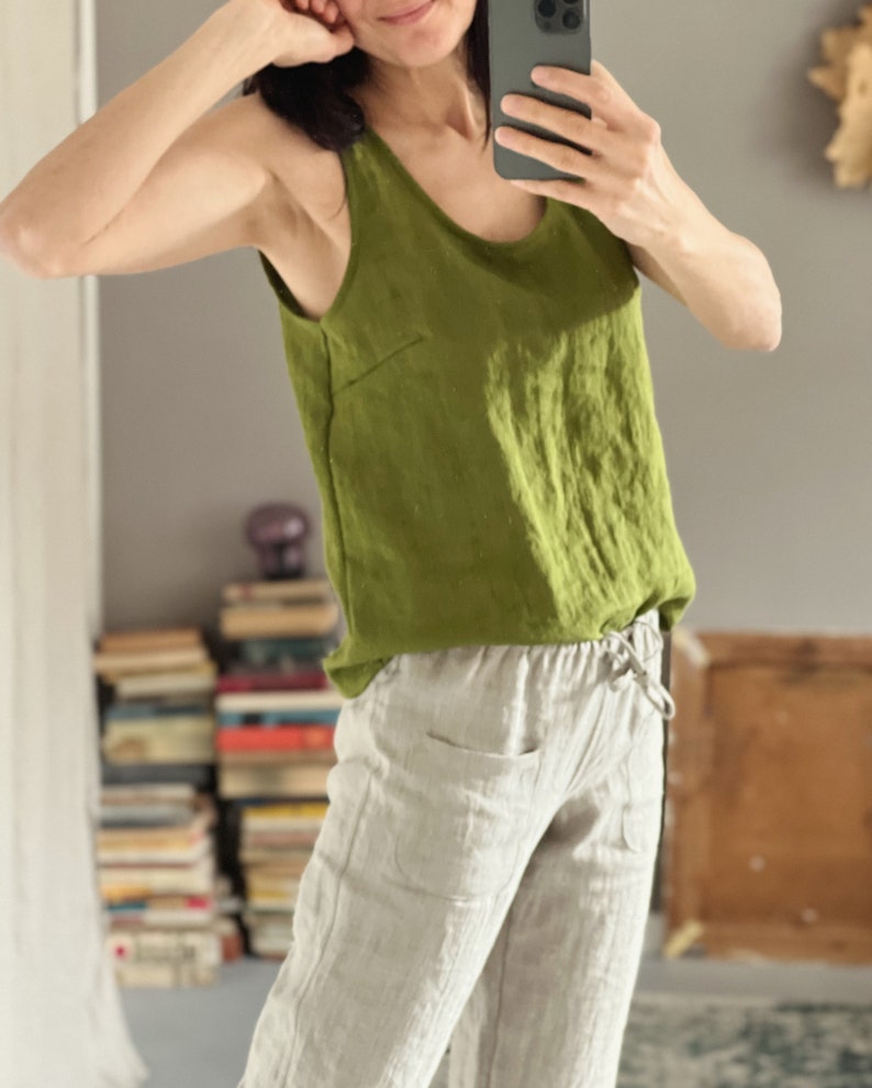 Linen tank top NINA image 5