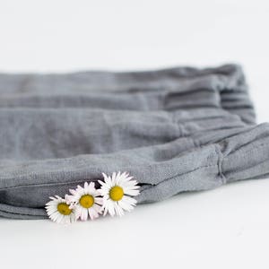 Kids linen trousers 100% washed linen image 3