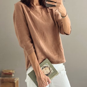 Women linen loose top HANA
