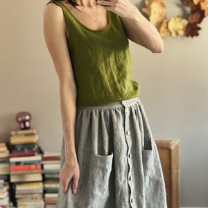 Linen tank top NINA image 6