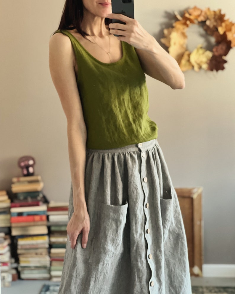 Linen tank top NINA image 6