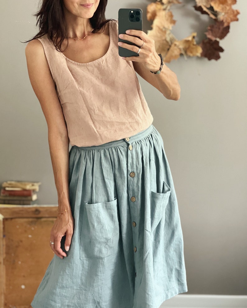 Linen tank top NINA image 1