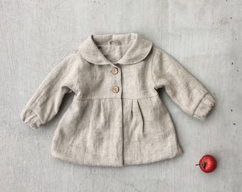 Girl's linen jacket - natural