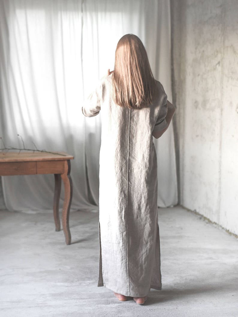 Women's linen nightdress, nightgown image 1