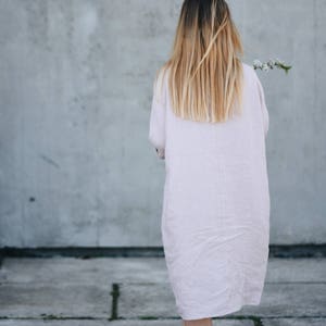 Women's linen dress oversized image 4