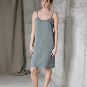 Women's linen slip dress ANNA image 2