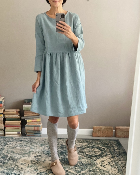 Women Linen Dress Sophia - Short