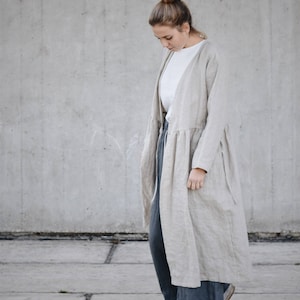 Women's linen wrap dress/jacket zdjęcie 4