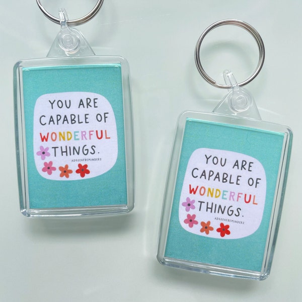 You are capable keyring | positivity and mental health | self harm, eating disorder, anxiety, self care, self love, depression