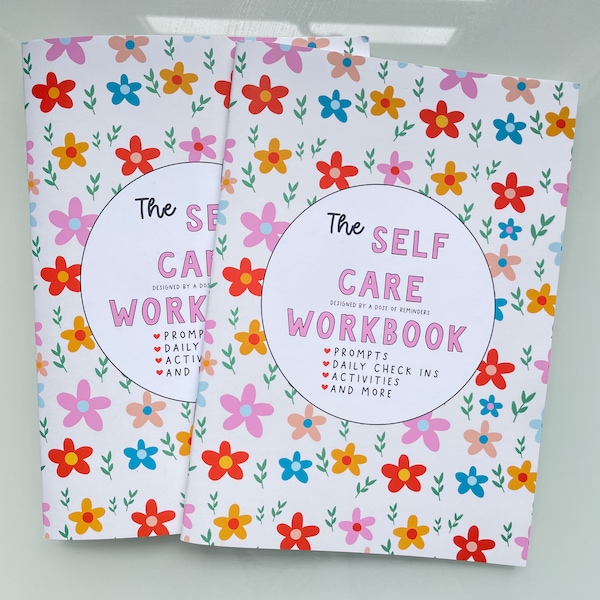 Self-care activity book | mindfulness, mental health, colouring, relax, positive, quotes