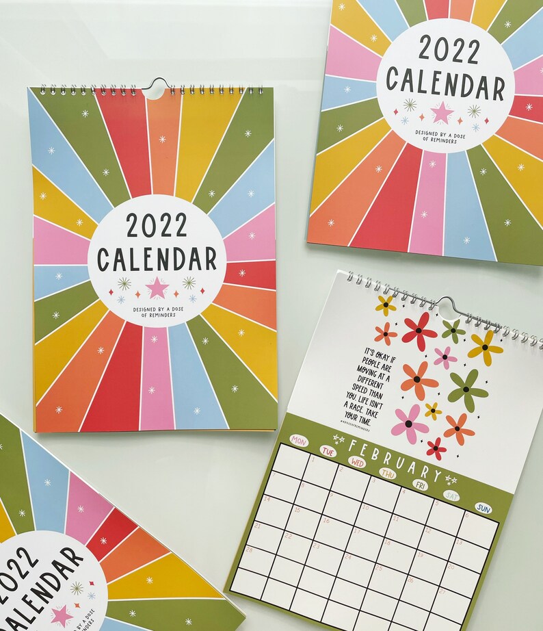 The Moving Wall 2022 Schedule A Dose Of Reminders 2022 A4 Calendar Positivity And Mental | Etsy Sweden