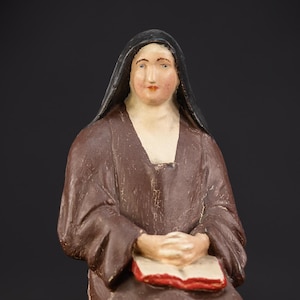 Saint Therese of Lisieux Chalk Statue | St Little Flower Plaster Figure | Religious Gypsum Figurine | 7.9&quot; / 20 cm Large