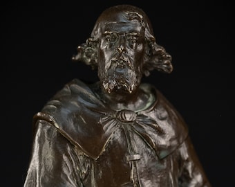 Saint Philip The Apostle Bronze Sculpture | 1700s Antique Saint Statue | 18th Century Religious Figure