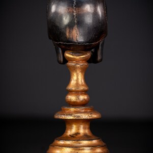 Memento Mori Sculpture French 1800s Antique Ebony Wood Carving Skull ...