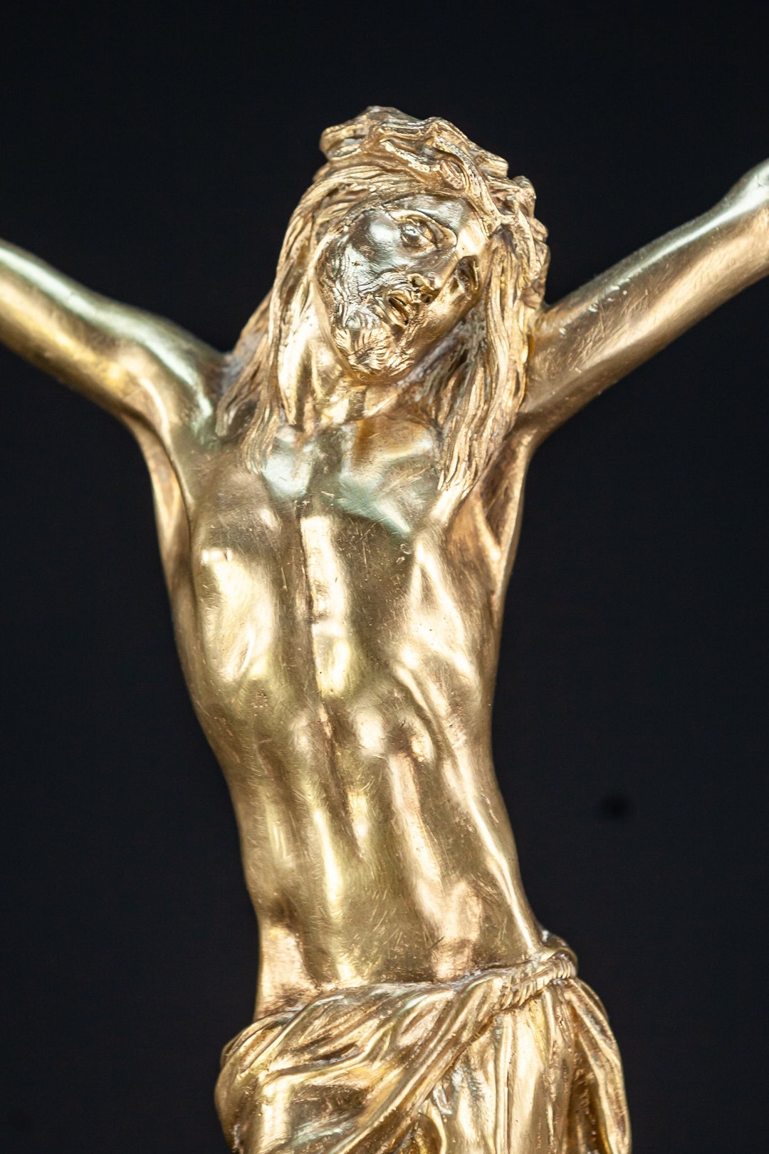 Jesus Christ Bronze Sculpture Corpus Christi Antique 19th Century