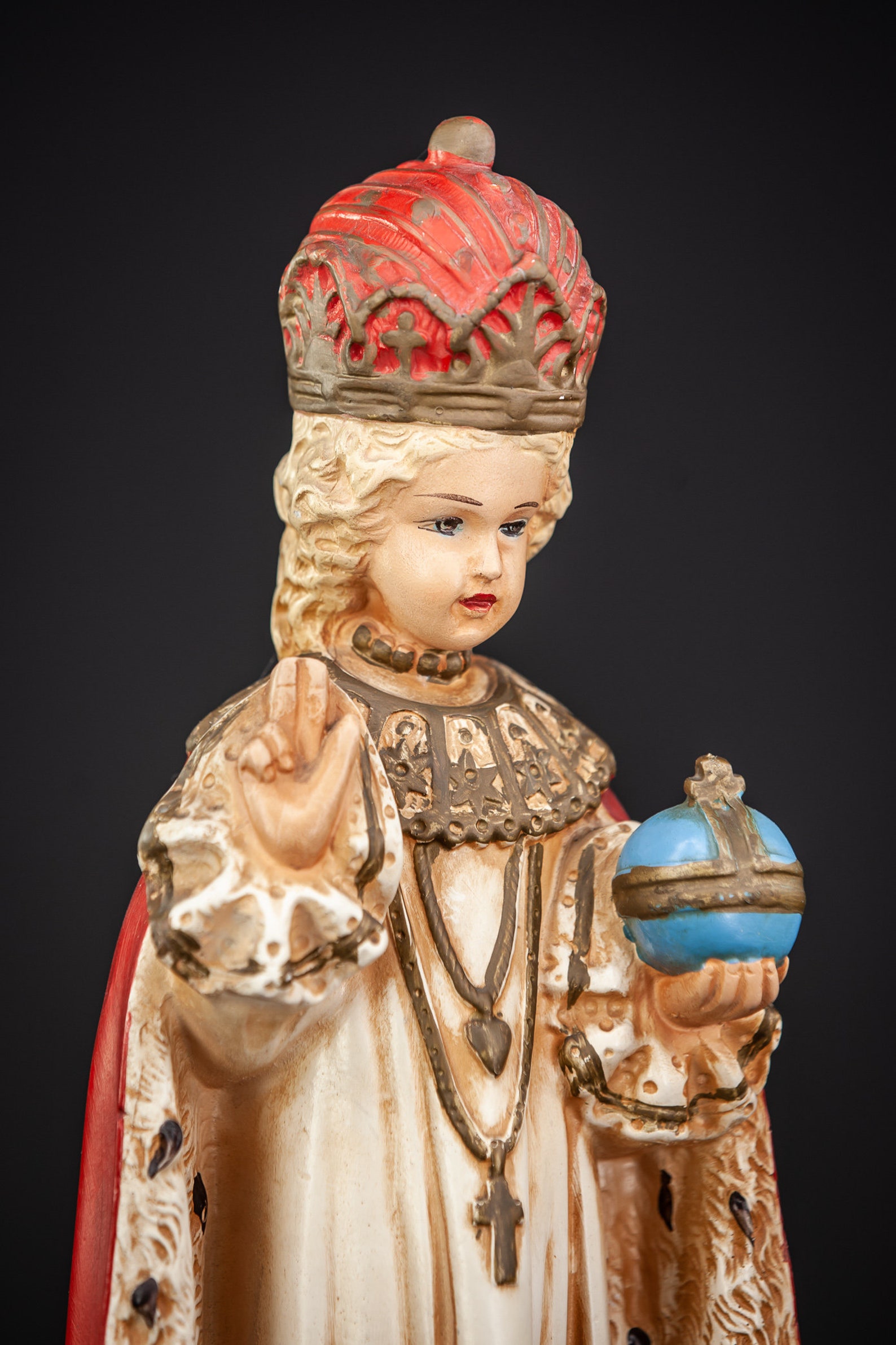 Infant Jesus of Prague Statue Child Christ Plaster Figure Etsy