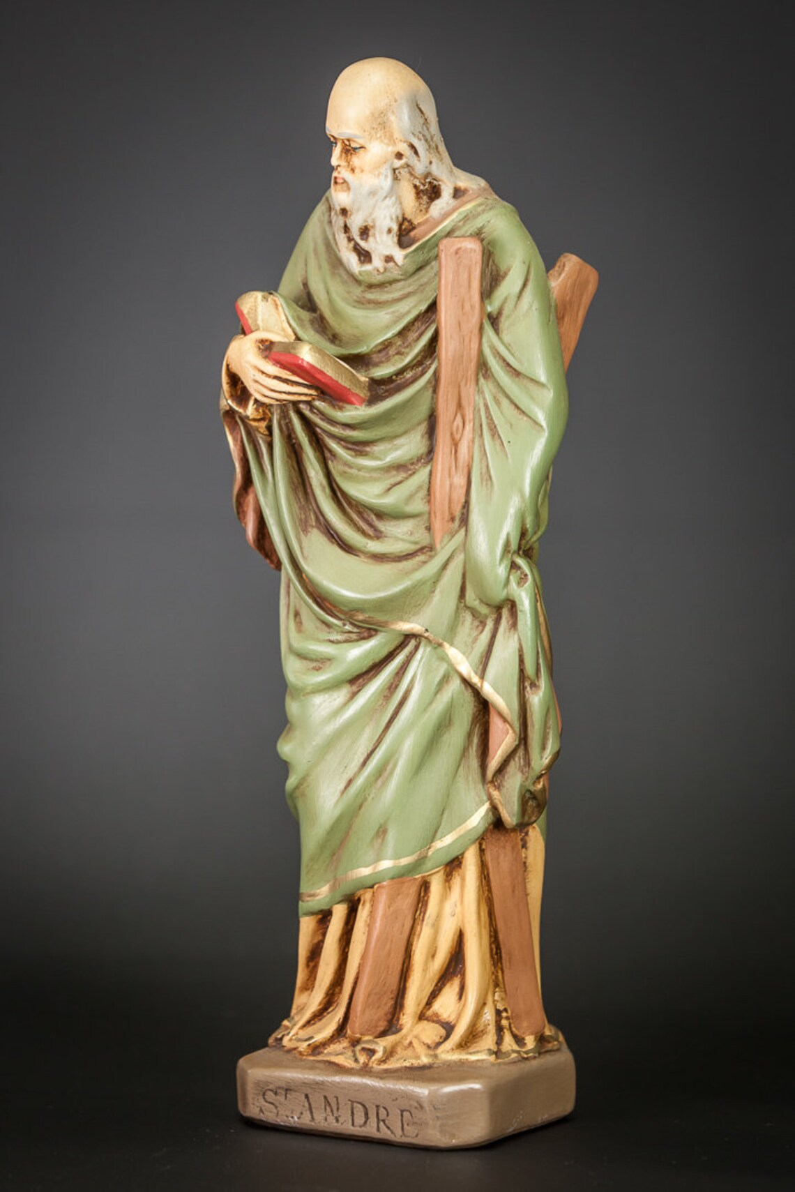 St Andrew Statue The Apostle Figure Vintage Religious Etsy