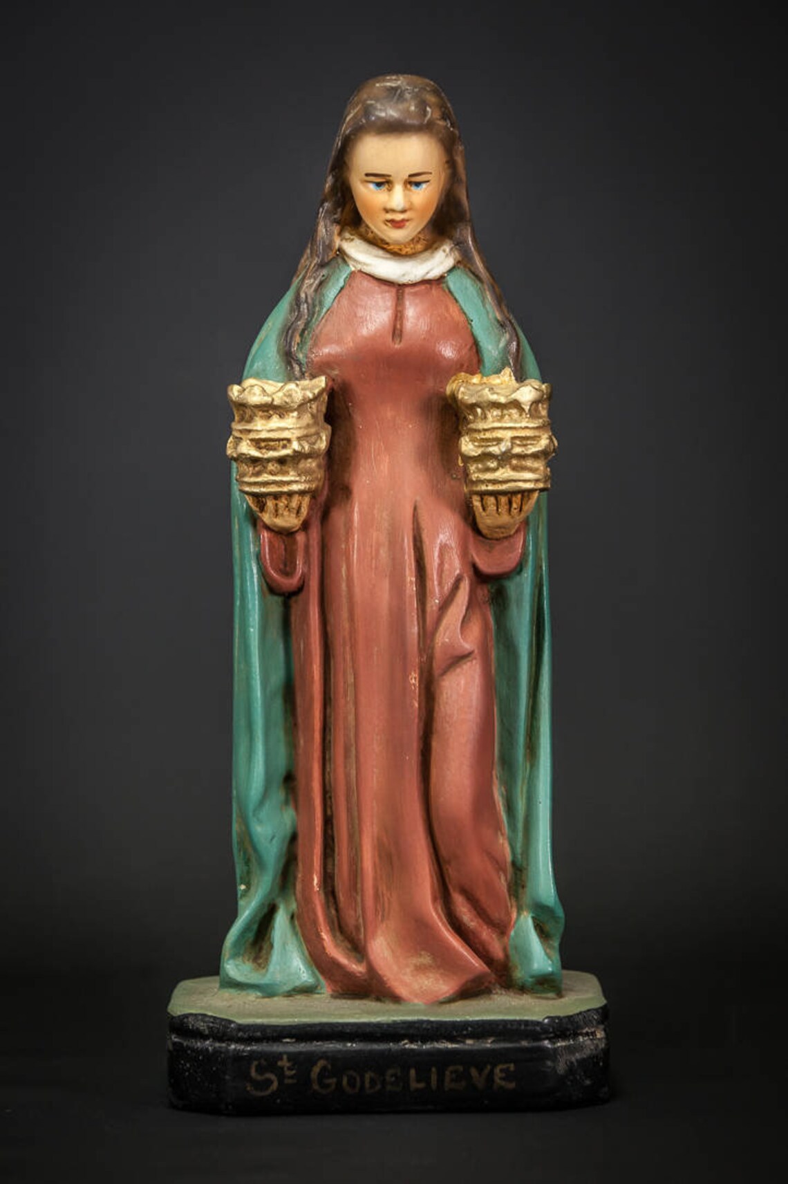 St Godelieve Statue Saint Godeleva Figure Godelina Etsy