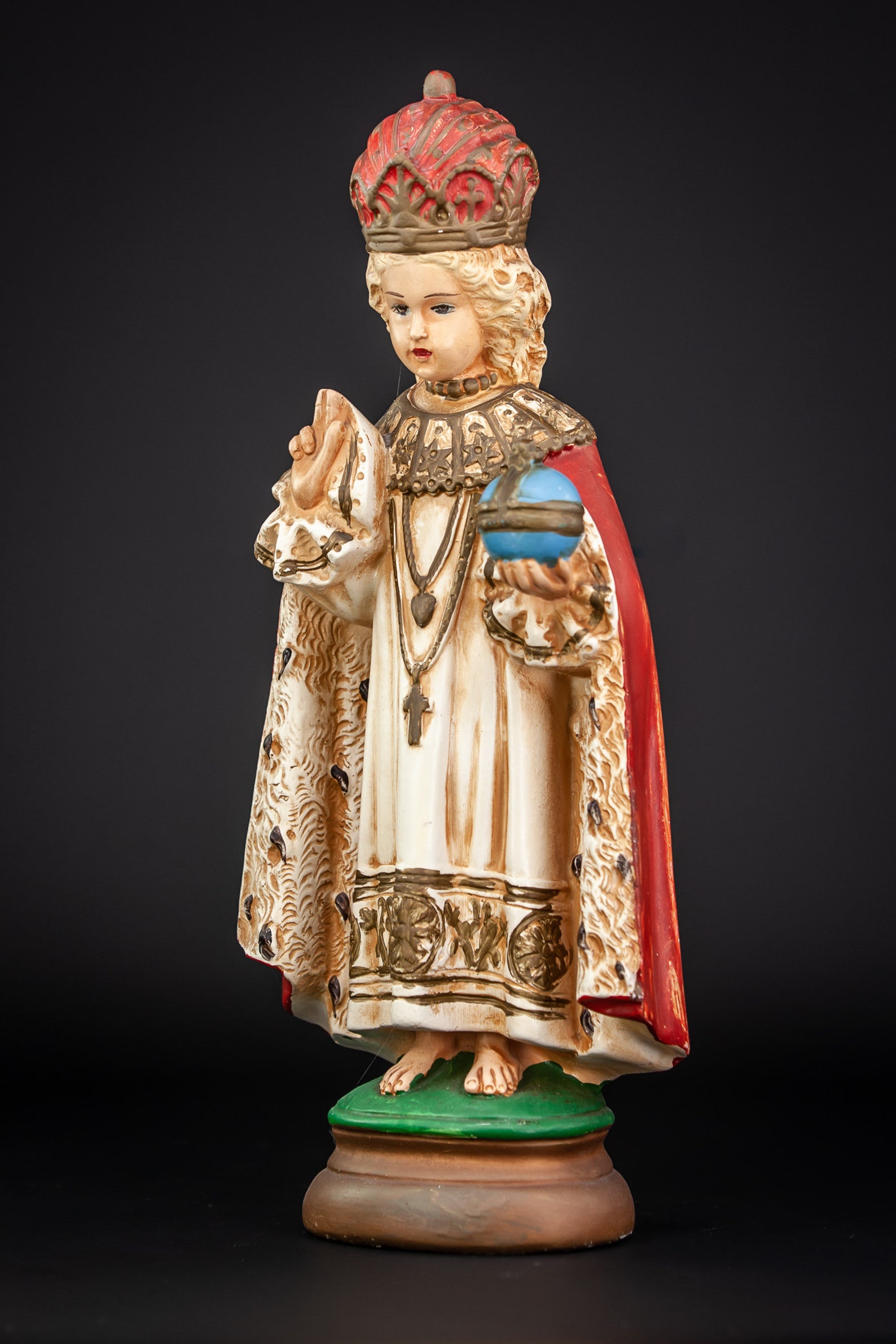 Infant Jesus of Prague Statue Child Christ Plaster Figure Etsy