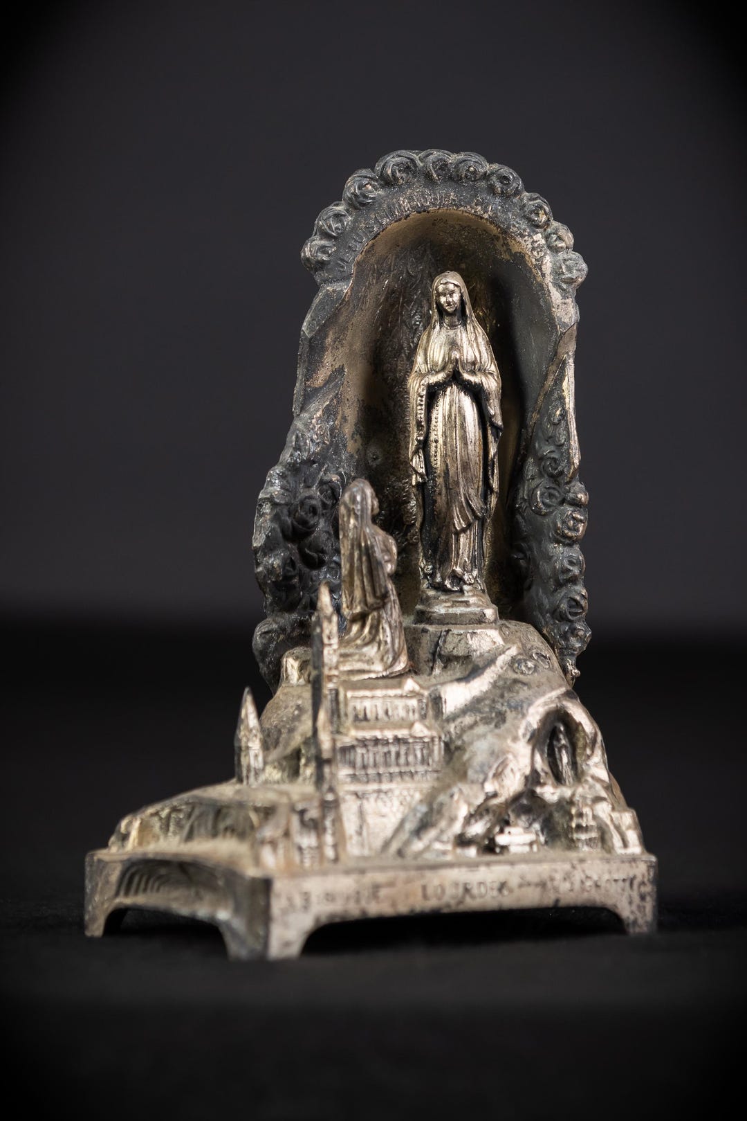 Maria Box Musical Box Lourdes Apparition | Virgin Mary Bernadette Shrine | Metal ...