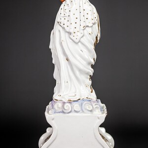 Virgin Mary Statue  Madonna Baby Jesus Figure  Antique Paris image 8