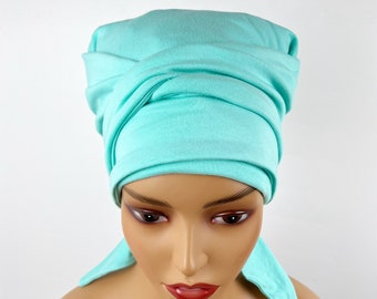 T-shirt Cotton Hair Plopping Towel- Ice Blue