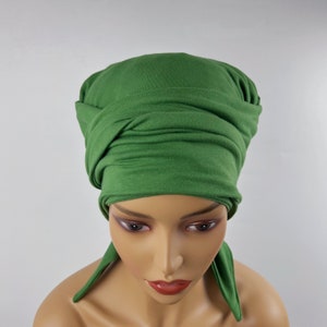 T-shirt Cotton Hair Plopping Towel- Green