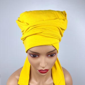 T-shirt Cotton Hair Plopping Towel- Yellow