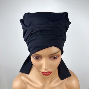 T-shirt Cotton Hair Plopping Towel-Black