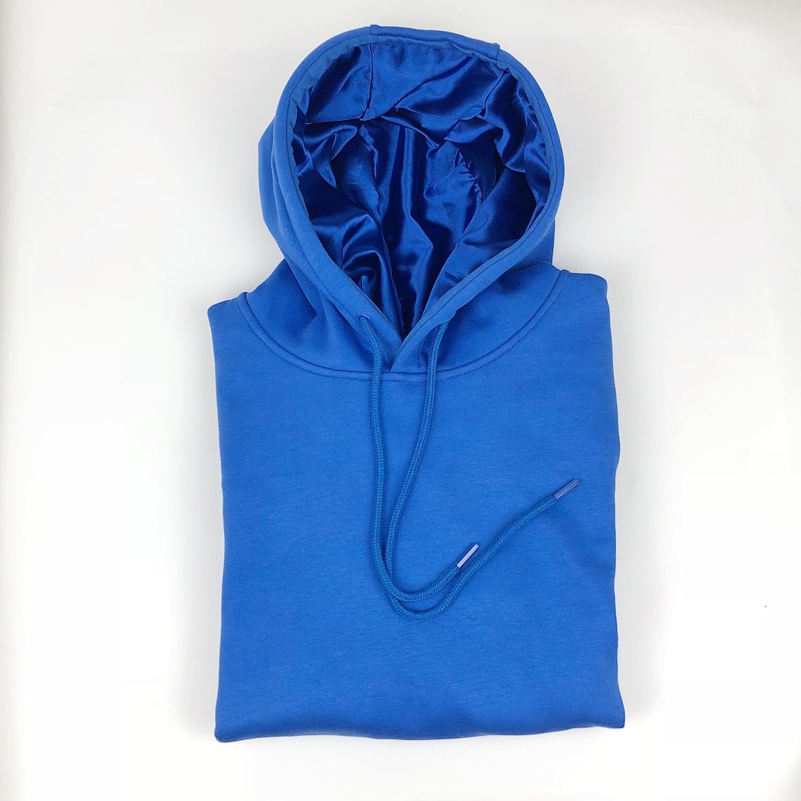 Satin Lined Hoodie Unisex-Thick-Blue | Etsy