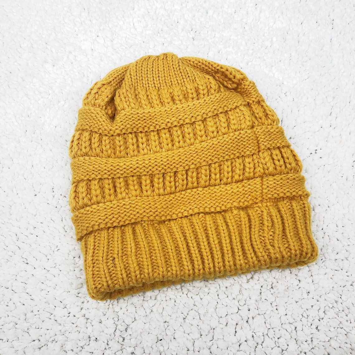 Satin Lined Knit Winter Hat For WomenYellow Etsy
