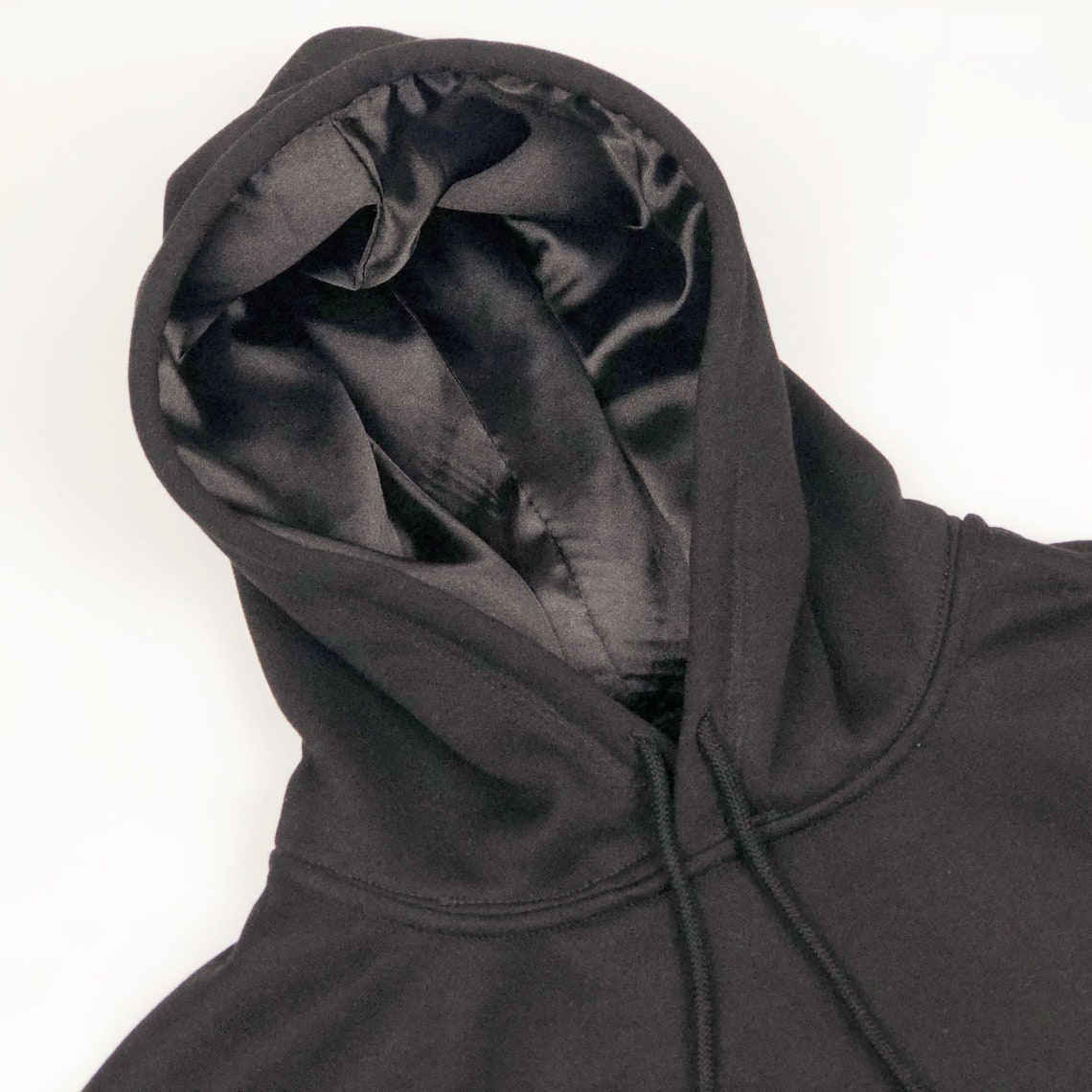 hoodie with satin lined hood