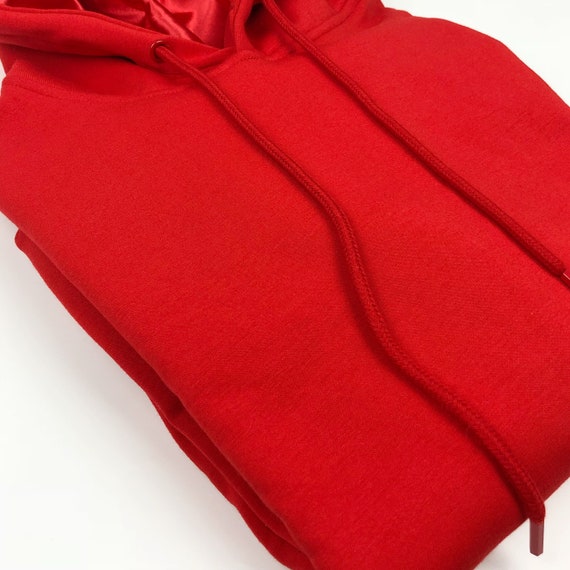 Satin Lined Hoodie Unisex-thick-red - Etsy