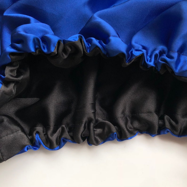 Reversible Satin Car Headrest Cover Adjustableblue Etsy