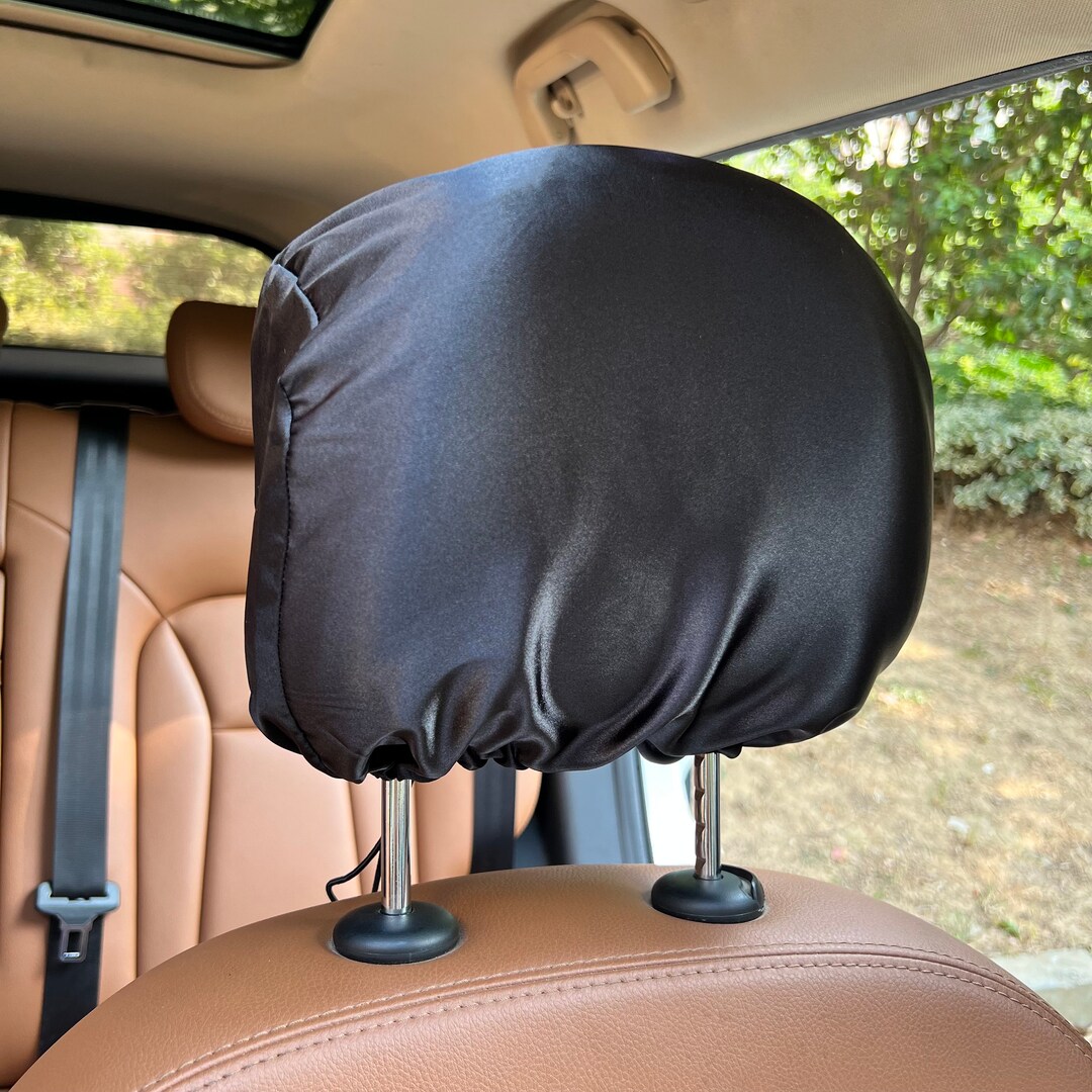 thumbnail image 2 of Stymart 2 PCS Car Seat Headrest Cover, Universal Headrest Anti-Dirty Covers, Soft Car Head Rest Cover Protector, Protecting Decorative Accessories, For Cars, Vans, Trucks (Beige 2 of 11