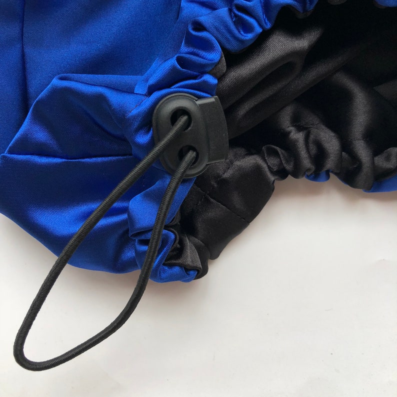 Reversible Satin Car Headrest Cover Adjustableblue Etsy