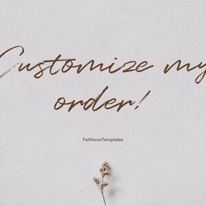 Customize My Order