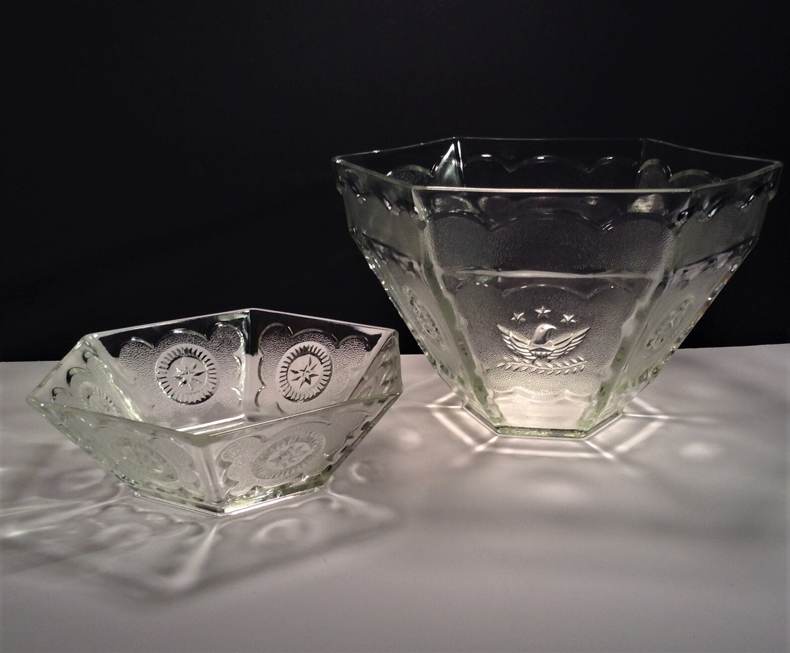 Vintage Punch Bowl Set 27pc Americana Eagle & Stars Hazel Etsy