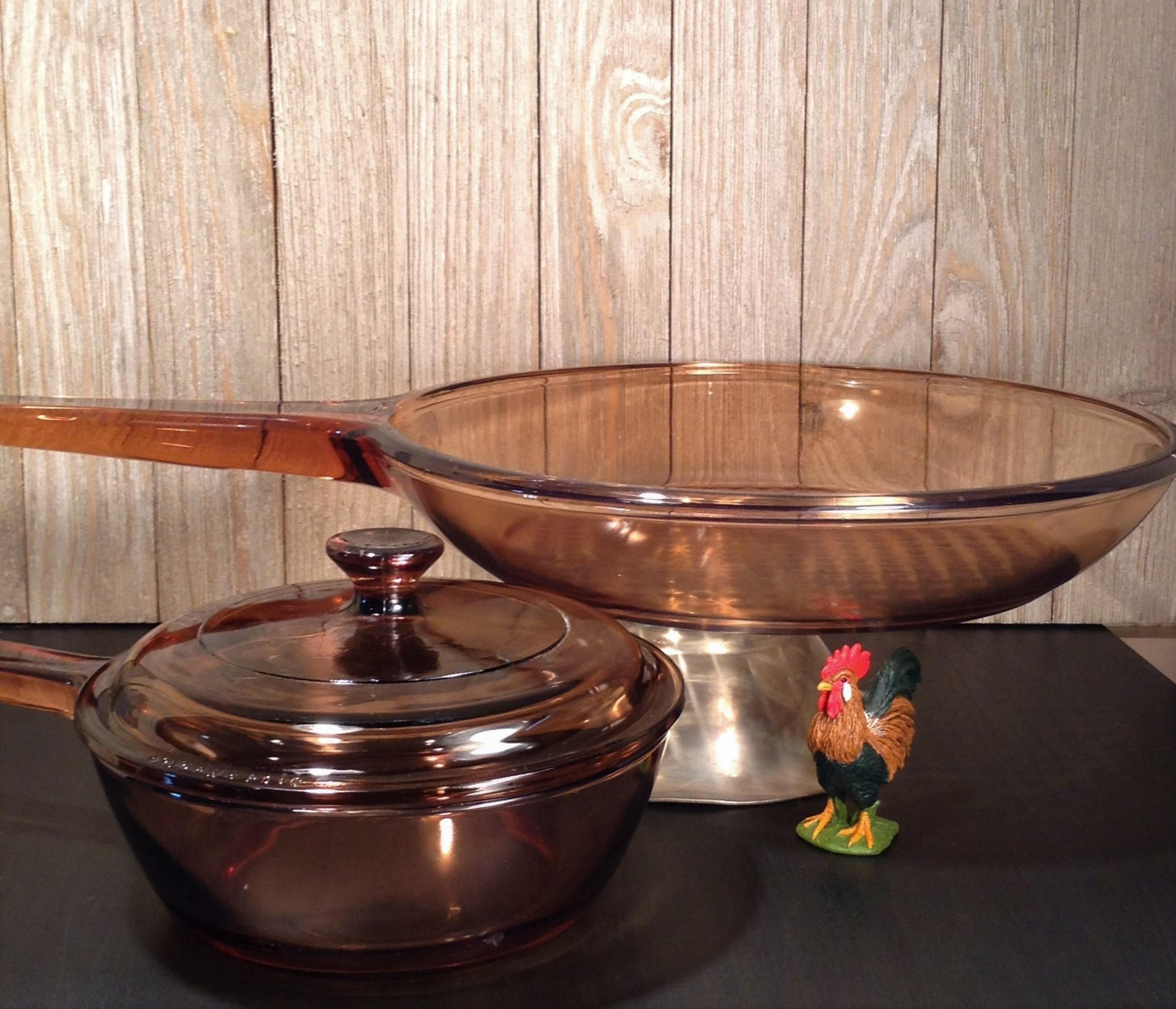 Corning Ware VISIONS Cookware Skillet & Saucepan Set of 2 Etsy