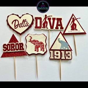 Delta (Sorority) Cupcake Toppers