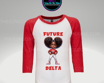 Future Delta_ DST Sorority- Baseball Tee