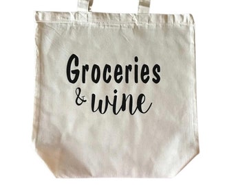 Groceries & Wine Tote