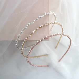 Bandeau fin minimaliste en perles