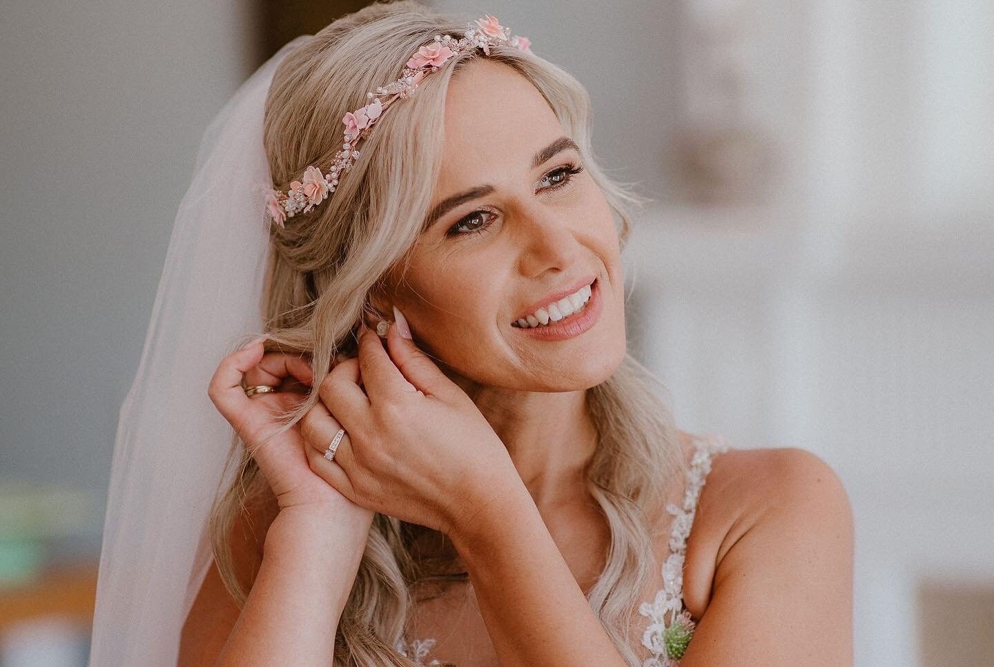 Flower Crown Hair Vine Blush Pink Floral Wedding Bridal Headpiece Blush Pink Flower Crown With Pearls & Vines: Boho Wedding  main image 4