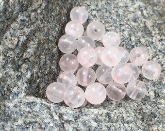 Perles de quartz rose, Perles de pierres précieuses en gros, Perles rondes de bijoux en pierre naturelle, 4mm 6mm 8mm 10mm 12mm 5-200pcs