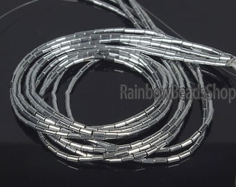 High Quality 16 Inch Strand 2x3mm Approx Tube Shaped Hematite