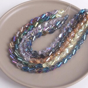 Faceted Helix Glass Beads 11x8mm Twisted Colorful Loose Spacer for Bracelet Necklace Earrings Making, DIY Craft Design Supplies, 20Pcs