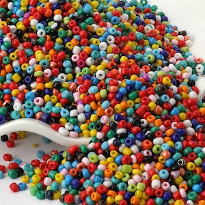 Perline di semi opache miste, perline rotonde assortite, perline da 2 mm, piccole perline di vetro, 1000 pezzi